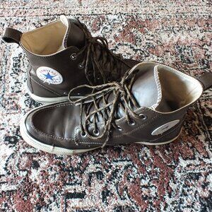 Converse Chuck Taylor Brown Leather High Tops Size 10